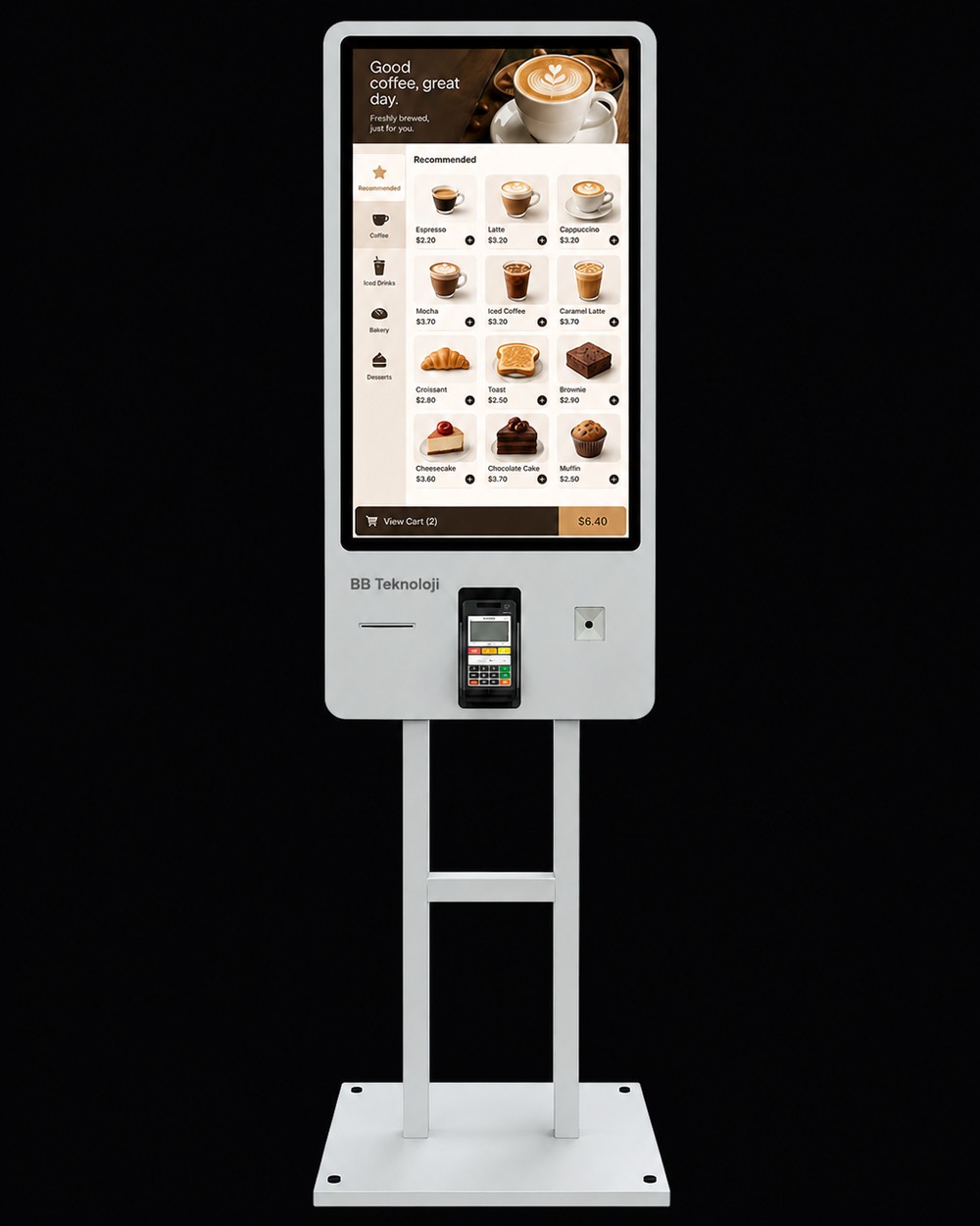 Self Order Max 27 inç büyük restoran sipariş kiosku